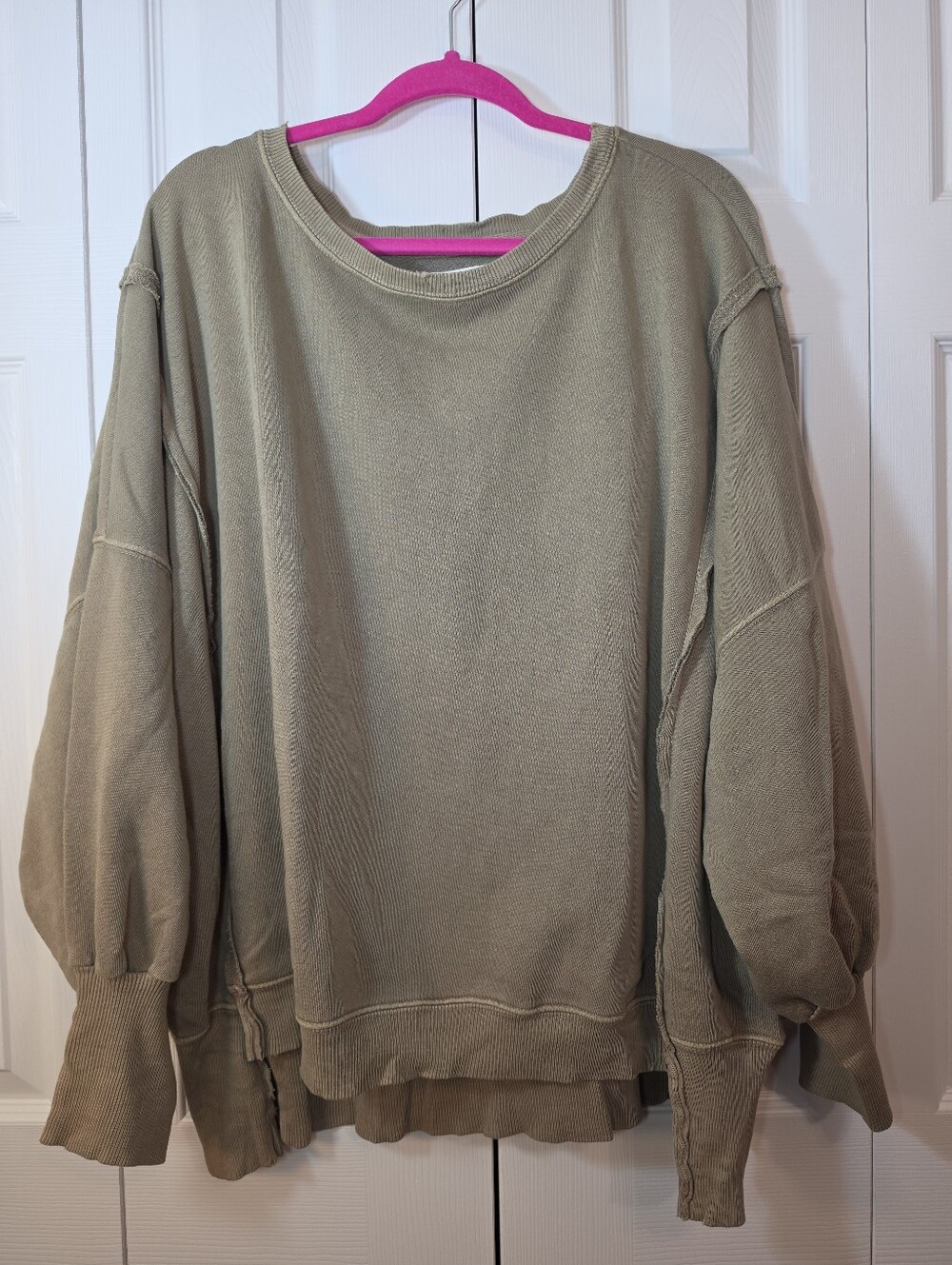 We The Free Oversized Pullover in Python Guacamole Size NWT Free People